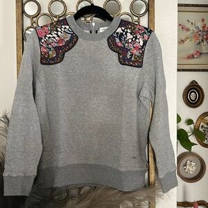 COACH shoulder flower sweatshirt